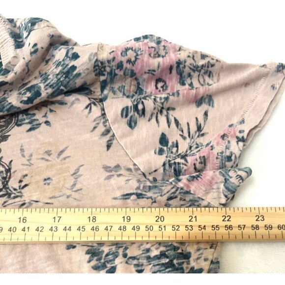 VTG Torrid Classic Fit Floral Butterfly Graphic Tee Short Sleeve Pink & Blue Wom - Picture 4 of 5